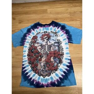 Vintage‎ 2001 Grateful Dead 30th Anniversary Skeleton Rose Crown Medium  T-Shirt